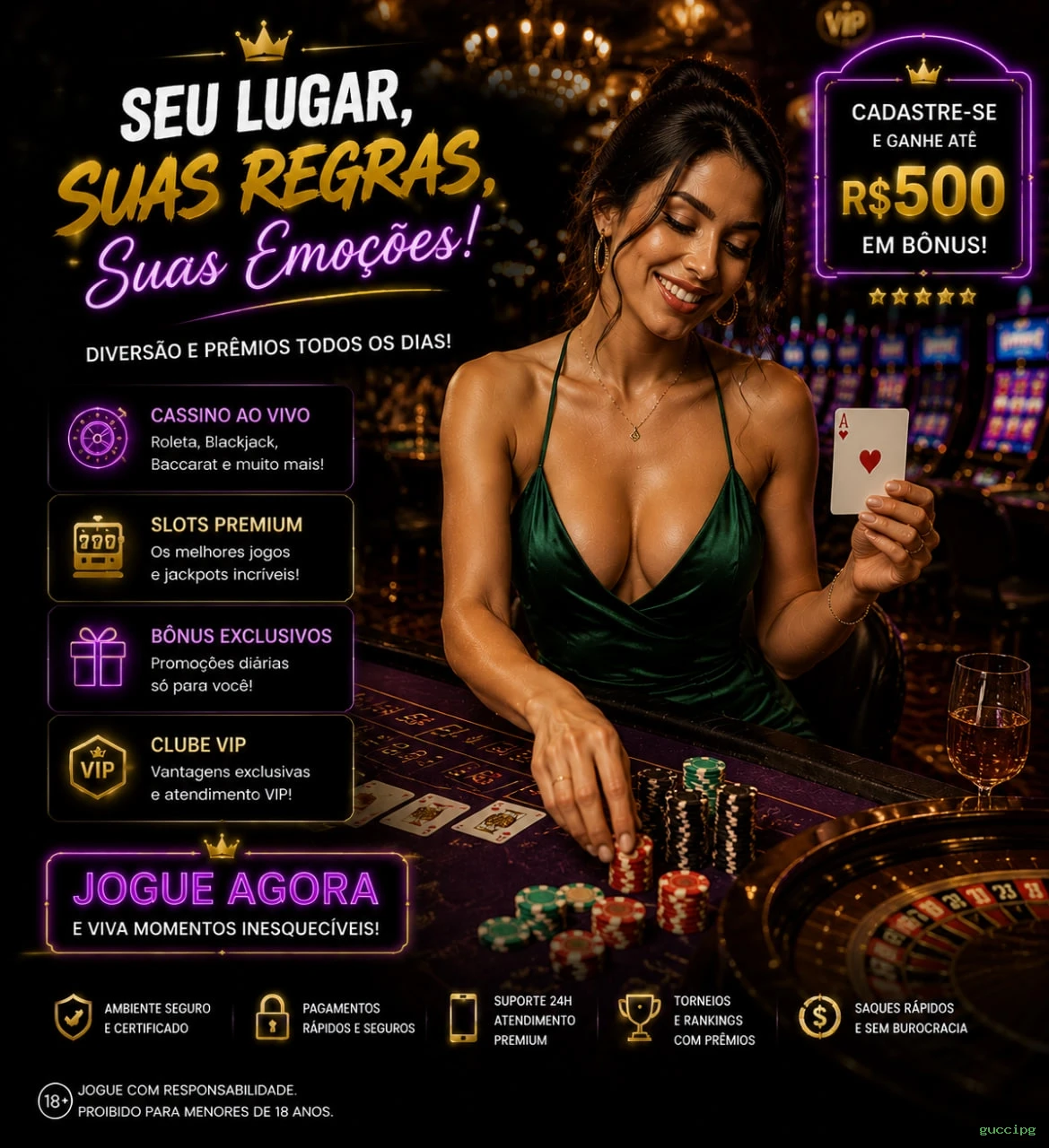 Cadastro rápido e seguro na guccipg